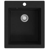 Overmount Kitchen Sink Single Basin Granite Black 141672