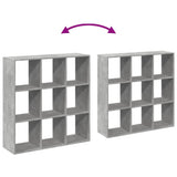 Room Divider Bookcase Concrete Grey 102x29x103.5 cm Engineered Wood 858042