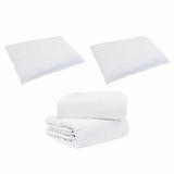 Duvet Set with Pillow 3 pcs White Microfiber and Cotton 3377211