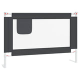 Toddler Safety Bed Rail Dark Grey 100x25 cm Fabric 10226