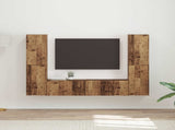 TV Cabinet Set 6 pcs Old Wood Engineered Wood 3409112