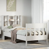 Bed Frame without Mattress White 90x200 cm Solid Wood Pine 3323231