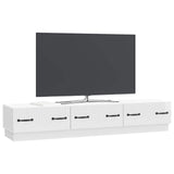 TV Cabinet High Gloss White 147 x 34.5 x 27 cm Engineered Wood 895399