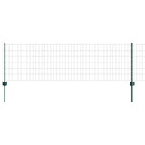 Fence with Posts Green 0.6 x 25 m Steel 3336015