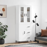 Highboard White 69.5x34x180 cm Engineered Wood 3198465