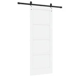 Sliding Door ORKDAL White 78 x 202 cm Solid Pine Wood 3333779