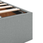 Ottoman Bed Frame without Mattress Light Grey Single Fabric 3310916