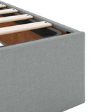 Ottoman Bed Frame without Mattress Light Grey Single Fabric 3310916