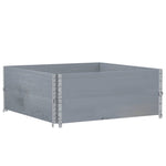 ZNTS Garden Planter Grey 100x100 cm Solid Wood Pine 3295401