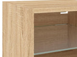 8 Piece TV Wall Units with LED Sonoma Oak Engineered Wood 3216592