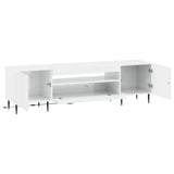 LED TV Cabinet High Gloss White Engineered Wood 896469