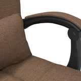 Massage Reclining Office Chair Brown Fabric 349704