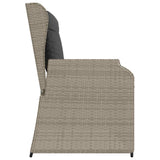 Garden Bench Light Grey Poly Rattan 3394454