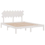 Bed Frame without Mattress White 160x200 cm Solid Wood 3104879