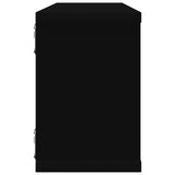 Wall Cube Shelf 4 pcs Black 60x15x23 cm Engineered Wood 807137
