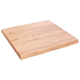 Table Top Light Brown 60x60x cm Treated Solid Wood Live Edge 363936