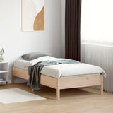 Bed Frame without Mattress 75x190 cm Small Single Solid Wood Pine 842730
