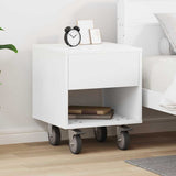 Bedside Table White 40.5 x 40 x 48 cm Engineered Wood 891056