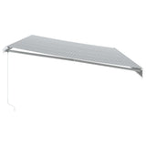 Manual Retractable Awning Anthracite&White 600x350 cm 3215804