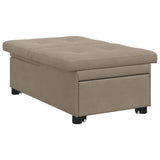 Sofa Bed Taupe 194 x 67 x 82 cm Microfiber 42008607
