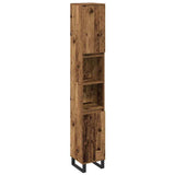 Bathroom Furniture Set with Shelf 3 pcs Brown Engineered Wood 3378510