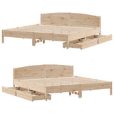 Bed Frame without Mattress 180x200 cm Super King Solid Wood Pine 3301818