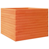 Garden Planter Wax Brown 60x60x45.5 cm Solid Wood Pine 847250