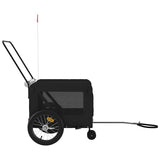 Pet Bike Trailer Black Oxford Fabric and Iron 93940
