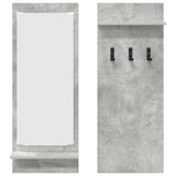 Wall-Mounted Coat Rack with Shelf Concrete Grey 70 x 10 x 90 cm 874526