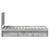 Bed Frame Concerte Grey 75 x 190 cm Solid Pine Wood 3411076
