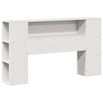 ZNTS Bookcase Bed without Mattress White 160x200 cm Solid Wood Pine 3322091