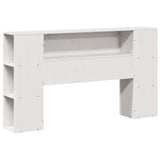 ZNTS Bookcase Bed without Mattress White 160x200 cm Solid Wood Pine 3322091