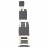 Cat Tree with Sisal Scratching Posts Dark Grey 199 cm 172081