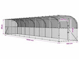 Against Wall Chicken Coop Silver 1000 x 150 x 215 cm 3434724