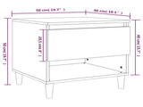 Bedside Table Smoked Oak 50x46x50 Engineered Wood 819542