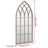 Mirror Sand 100x45 cm Iron for Indoor Use 3093511