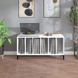 Record Cabinet White 100x38x48 cm Engineered Wood 831981