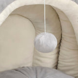 Cat Bed 50x50x45 cm Grey and Cream 171398