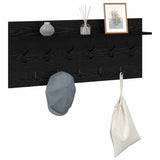 Wall-Mounted Coat Rack with Shelf Black Oak 100 x 40 x 12 cm 874444