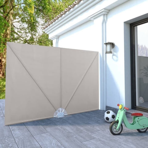 Collapsible Terrace Side Awning Cream 240x160 cm 44567