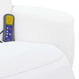 Massage Recliner Chair White 71 x 90 x 105 cm Faux Leather 42018598