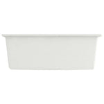 ZNTS Kitchen Sink with Overflow Hole White Granite 147064