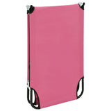Sun Lounger Pink Powder-coated steel Large Foldable 310349