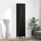 Highboard Black Oak 34.5 x 34 x 180 cm Engineered Wood 3416144