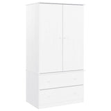 Wardrobe ALTA White 90x55x170 cm Solid Wood Pine 353930