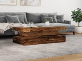 Coffee Table with LED Lights Old Wood 90x50x40 cm 857714