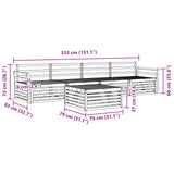 Outdoor Sofa Set 5 pcs Natural Solid Acacia Wood 3372979