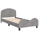 Children's Bed Frame with Headboard Light Grey 90 x 200 cm 42011127