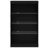 LED Sideboard Black Oak 60.5 x 37 x 100 cm Engineered Wood 863047