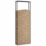 Firewood Rack Matt Black 110x28x312 cm Steel 350312